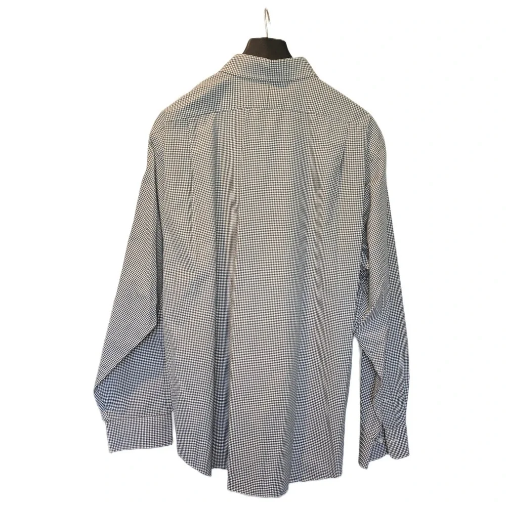 Polo Ralph Lauren Curham Classic Fit Gingham Shirt Mens 18 36/37 Blue White